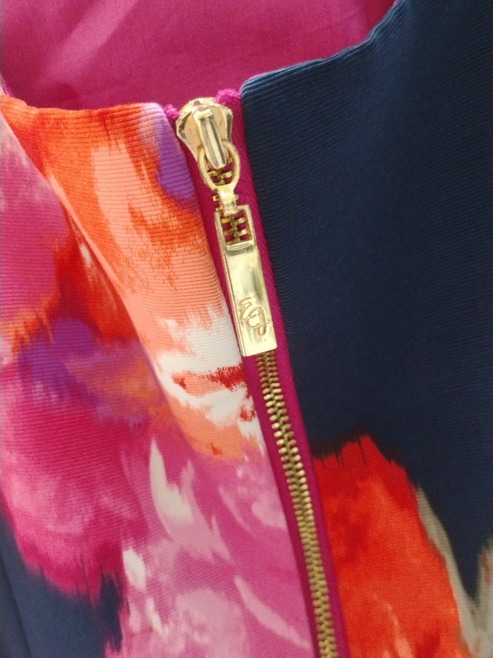 Eliza J Floral Fit & Flare Halter Dress - Navy & Pink SZ 8 - Picture 6 of 7